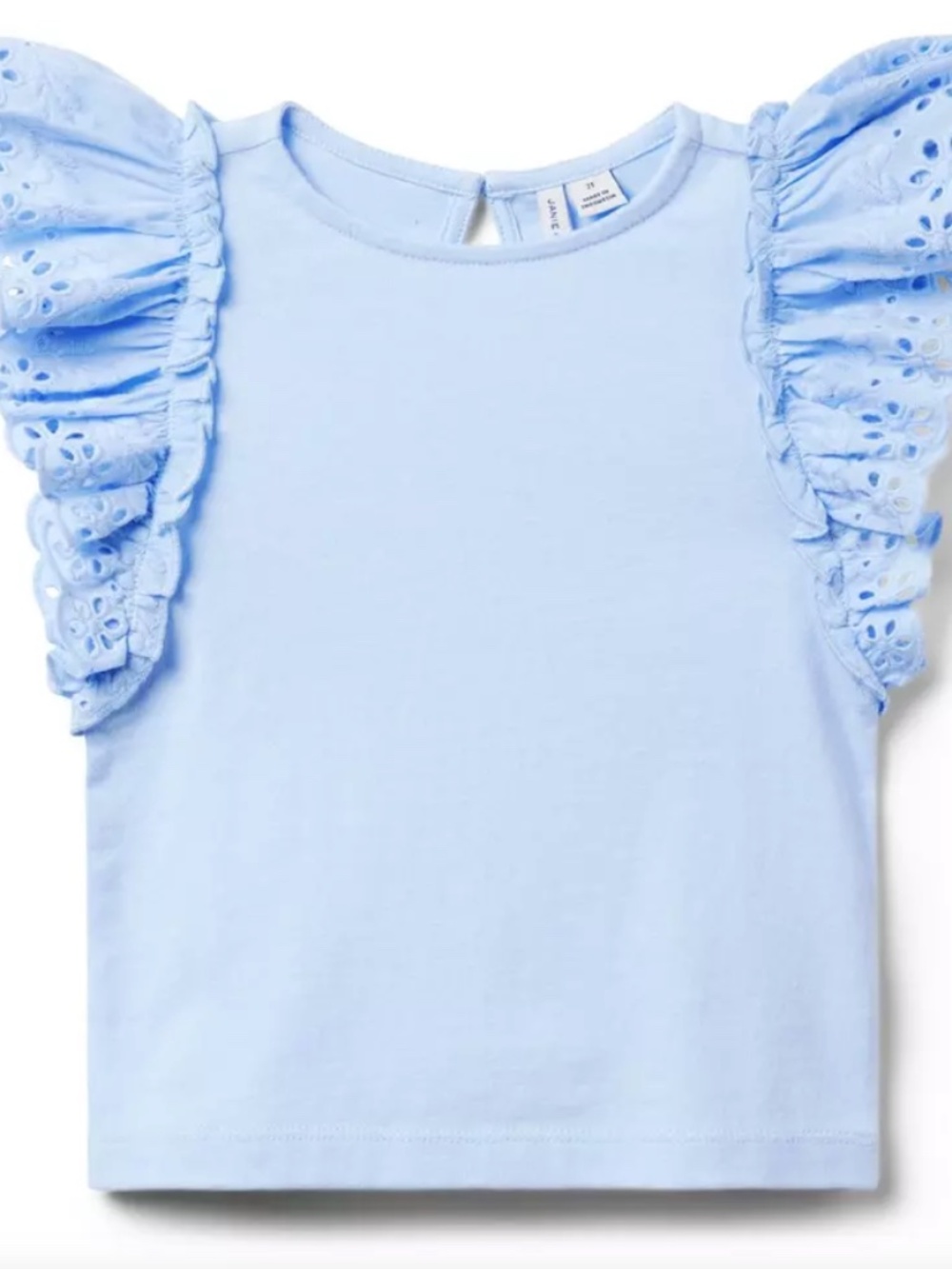 Eyelet Flutter Sleeve Top ( 12-18M)